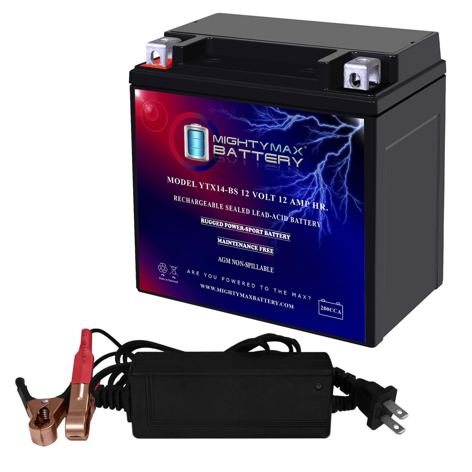 Amazon.com: Mighty Max Battery YTX14-BS Replaces Kawasaki